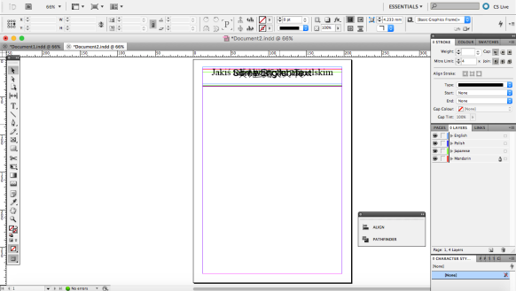 InDesign Pasted