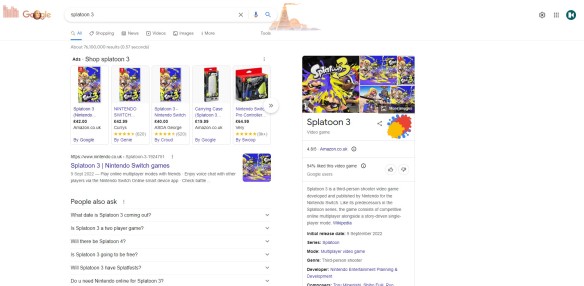Google Splatoon Search